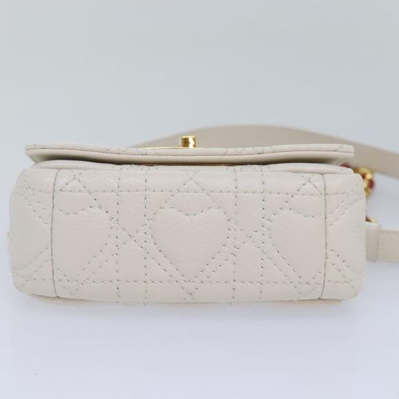 DIOR DIOR Calo Micro Shoulder Bag Calfskin White Gold - Picture 5 of 12